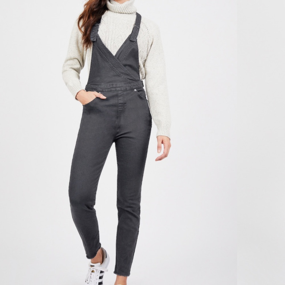 Grey denim jumpsuit BCBG